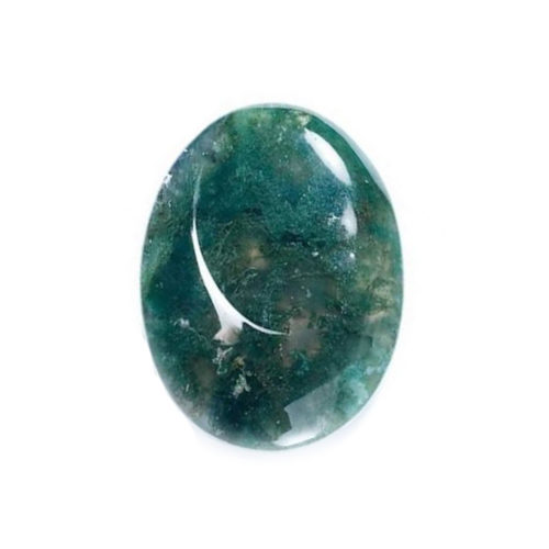Green Moss Agate Worry Stone